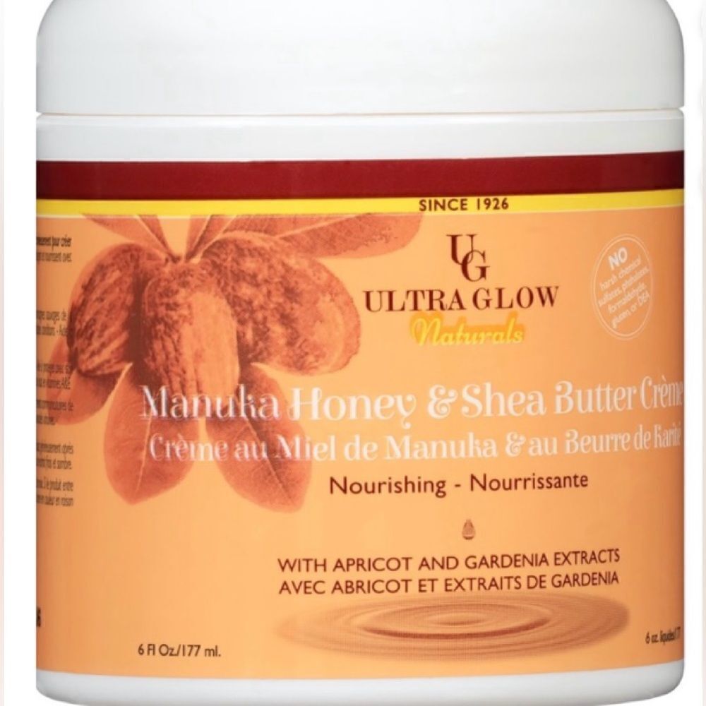 🛍️Ultra Glow Naturals Manuka Honey & Shea Butter Creme 6 Oz🎁